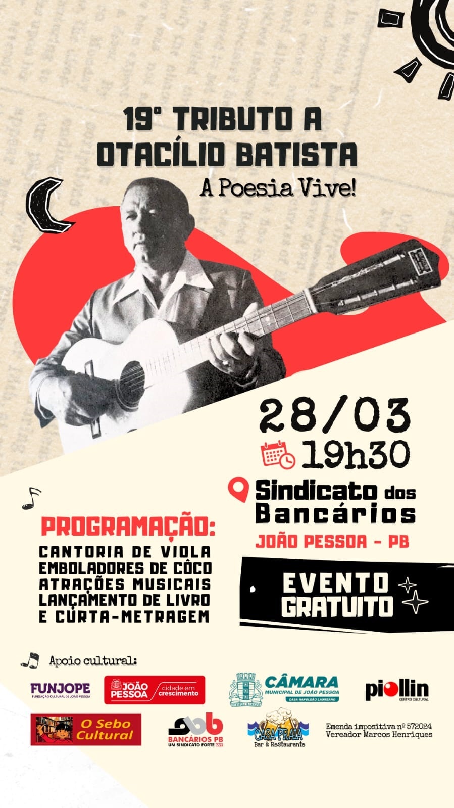 tributo-a-otacilio-batista-reune-artistas-em-celebracao-cultural,-no-sindicato-dos-bancarios